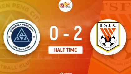 半场-泰山暂2-0新鹏城 李小恒处子球瓦科连续4场破门 谢文能造2球